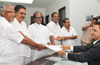 Mangalore: Congress candidate Janardhana Poojary files nomination